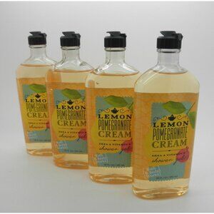 BATH & BODY WORKS Shower Gel LEMON POMEGRANATE CREAM 10 oz ea - LOT OF 4